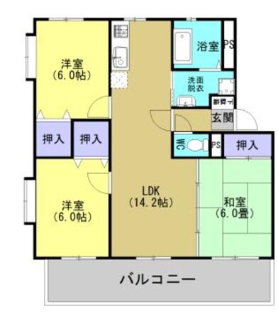 花の木二番館の物件間取画像